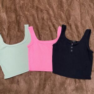 Bundle of 3 Cropped Tank Tops